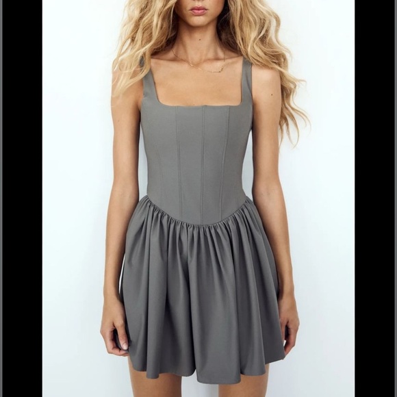 Zara Gray Mini Dress - Picture 6 of 6